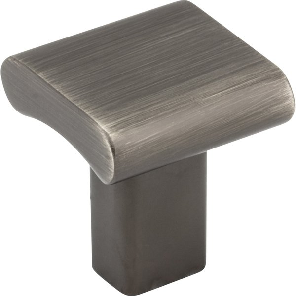 Elements By Hardware Resources 1" Overall Length Brushed Pewter Square Park Cabinet Knob 183BNBDL